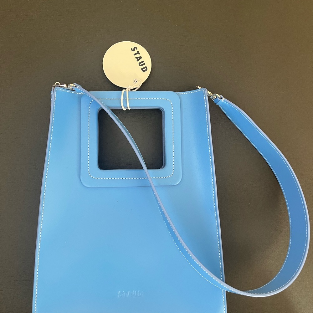 Staud Leather Blue Bag - Picture 2 of 5